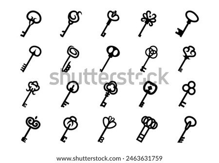 Key Miscellaneous Icon Element Set