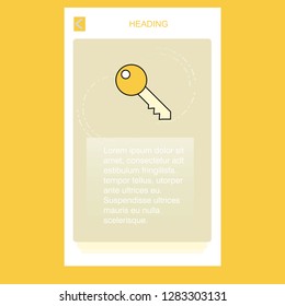 Key mobile vertical banner design design. Vector