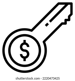key modern concept ui ux icon for website, app, presentaion, flyer, brochure etc.