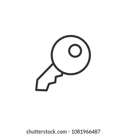 Key Modern Simple Outline Vector Icon