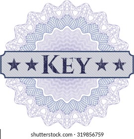 Key money style rosette