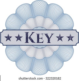 Rosette estilo dinero clave