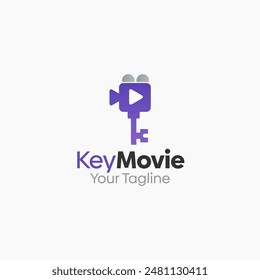 Key Movie Logo Vector Template Design. Good for Business, Start up, Agency, and Organization
