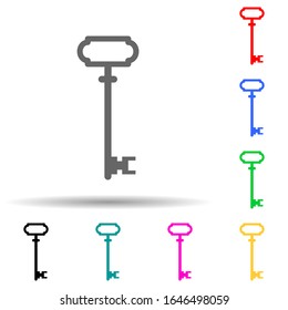 key multi color style icon. Simple glyph, flat vector of lock and keys icons for ui and ux, website or mobile application