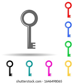 key multi color style icon. Simple glyph, flat vector of lock and keys icons for ui and ux, website or mobile application