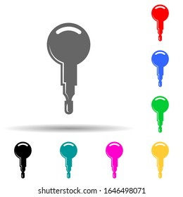 icono de estilo de varios colores. Glifo simple, vector plano de bloqueo e iconos de claves para ui y ux, sitio web o aplicación móvil