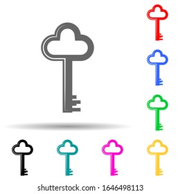 key multi color style icon. Simple glyph, flat vector of lock and keys icons for ui and ux, website or mobile application