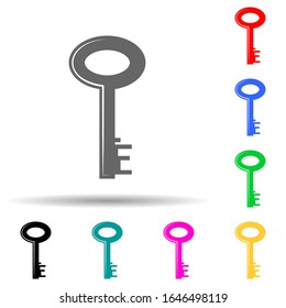 key multi color style icon. Simple glyph, flat vector of lock and keys icons for ui and ux, website or mobile application