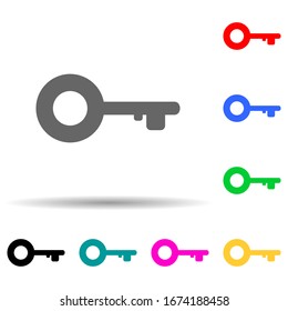 key multi color style icon. Simple thin line, outline vector of web icons for ui and ux, website or mobile application