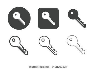 Iconos clave de la serie de varios estilos. Trazo editable. Para el diseño de marketing de Sitio web, logotipo, App, Plantilla, ui, etc. Ilustración vectorial.
