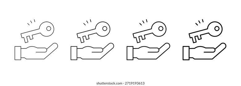 Key Needs Icons Vector Set In Different Stroke Line Style
