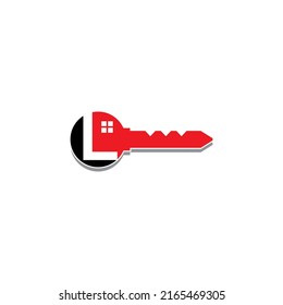 Key With Negative Space Letter L Logo Icon 001