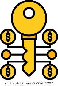 Vector de diseño de iconos creativos Nuevos clave