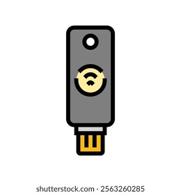 key nfc technology color icon vector. key nfc technology sign. isolated symbol illustration