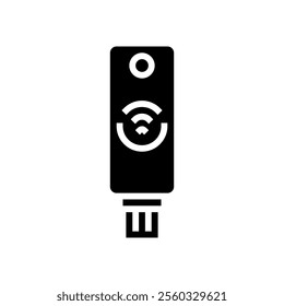 key nfc technology glyph icon vector. key nfc technology sign. isolated symbol illustration