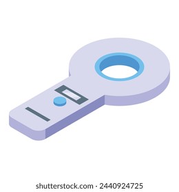 Key nfid reader icon isometric vector. Security control gate. Smart wireless tag