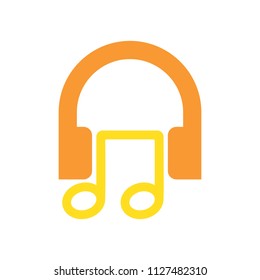 key note logo. music icon. melody symbol. vector eps 08.