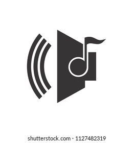 key note logo. music icon. melody symbol. vector eps 08.