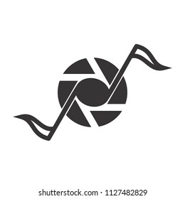 key note logo. music icon. melody symbol. vector eps 08.