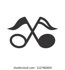 key note logo. music icon. melody symbol. vector eps 08.