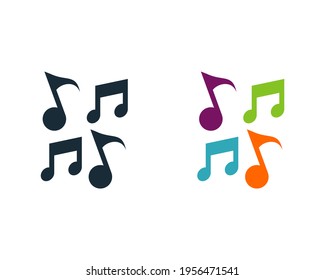 Key Note Music Icon Design Template Elements