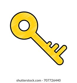 key old isolated icon