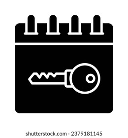 Key on calendar vector design isolated on white background