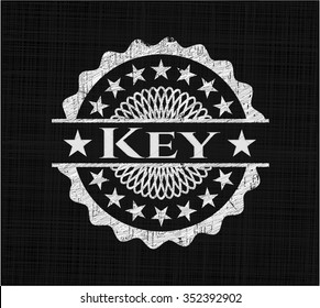Key on chalkboard