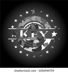 Key on grey camouflage pattern