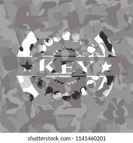 Key on grey camouflage pattern