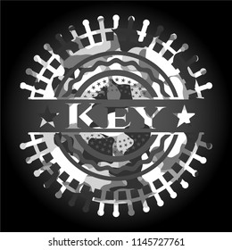 Key on grey camouflage texture