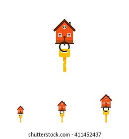 Key on hook with house figure