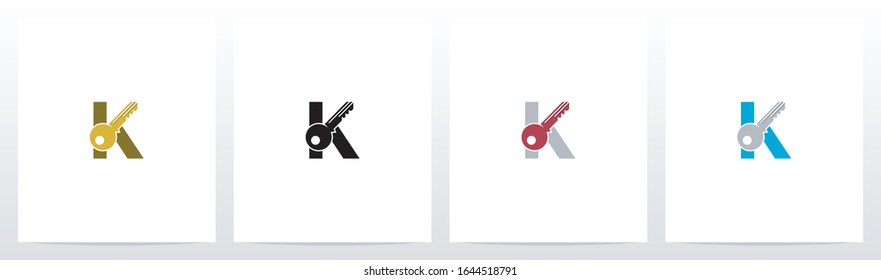 Key On Letter Logo Design K