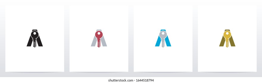 Diseño de logotipo clave en letra A