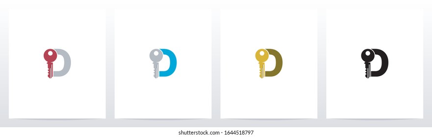 Diseño de logotipo clave en letra D