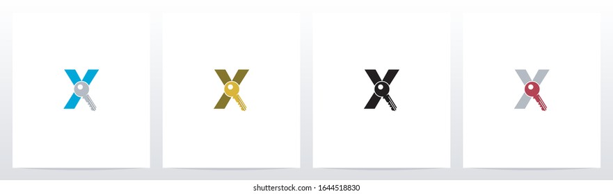 Key On Letter Logo Design X