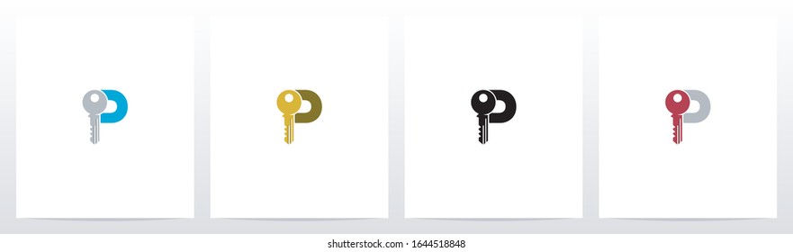 Key On Letter Logo Design P