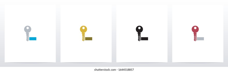 Key On Letter Logo Design L