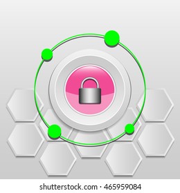 Key on the white background abstract illustration vector.