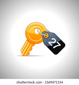 Key on white background, vector design.