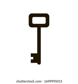 Key to open the door Icon on white background. Trendy flat style for graphic design, web-site. EPS 10.