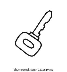 key to open the lock icon sketch. isolated object tool.
