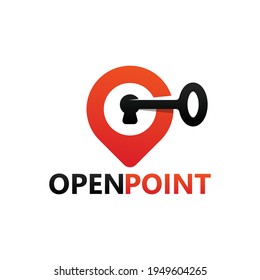 Key open point logo template design