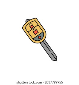 , abrir, icono de línea de seguridad coloreado. de los iconos de la ilustración de reparación del coche. Los signos, símbolos se pueden utilizar para web, logotipo, aplicación móvil, interfaz de usuario, UX