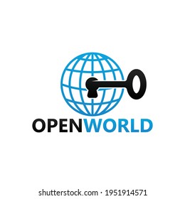 Key open world logo template design