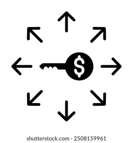 Key to Opportunity icon line vector illustration