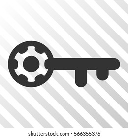 Key Options vector icon. Illustration style is flat iconic gray symbol on a hatched transparent background.