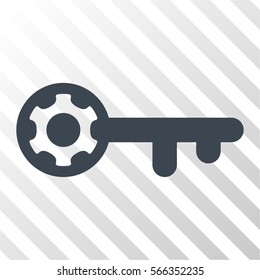 Key Options vector pictogram. Illustration style is flat iconic smooth blue symbol on a hatch transparent background.