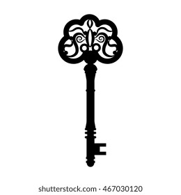 key  ornament old medieval concept retro  vintage vector graphic isolated and flat illustration