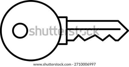 Key Outline Access Unlock Icon